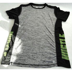 Xersion Black & Grey Hustle Sport Tee - Boys Size L 14/16 Husky